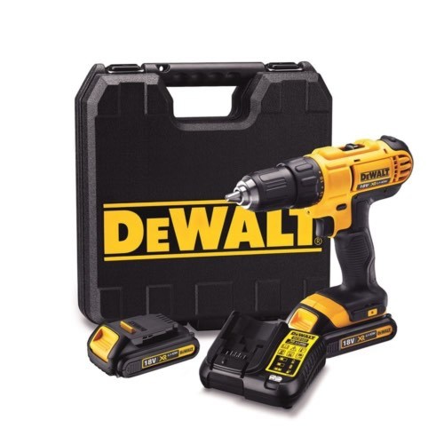 18V Cordless Drill Driver With 2x 1.5Ah Batteries, Fast Charger