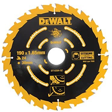 DeWalt DT10304-QZ 190mm 24T Extreme Framing Circular Saw Blade DT10304 
