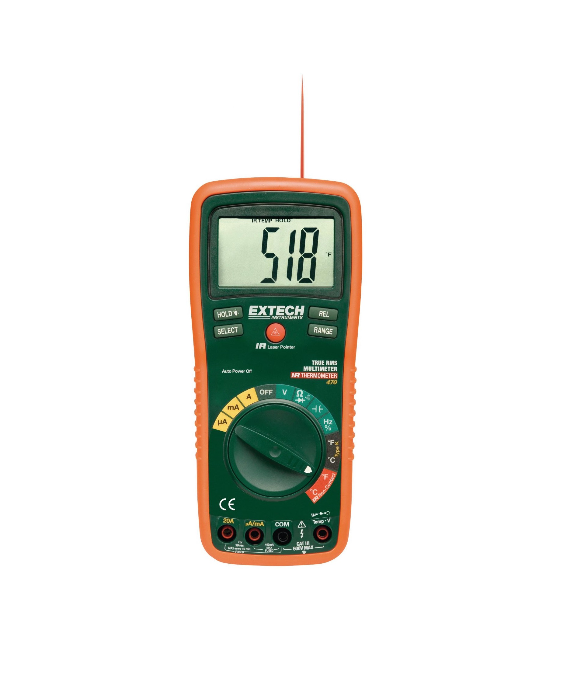 EXTECH EX470 - True RMS Professional MultiMeter + InfraRed Thermometer