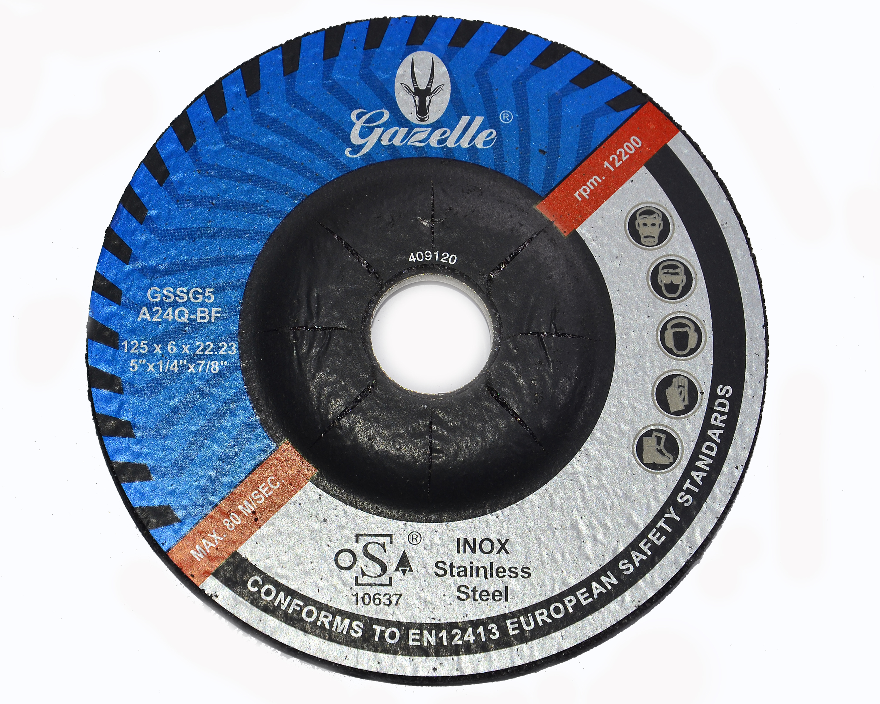 GAZELLE GSSG5 - Stainless Steel Grinding Disc 5in – 125 x 6 x 22mm