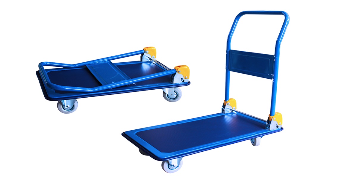 GAZELLE GTD1 - Platform Trolley – Steel Bed w/Folding Handle