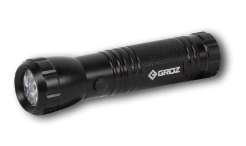 GROZ LED/100 - Flashlight w/laser; 18 Lumens