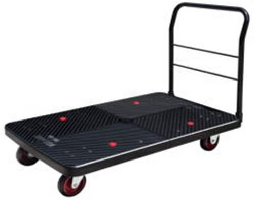 GAZELLE G2503 - Platform Trolley – Steel Bed w/Folding Handle