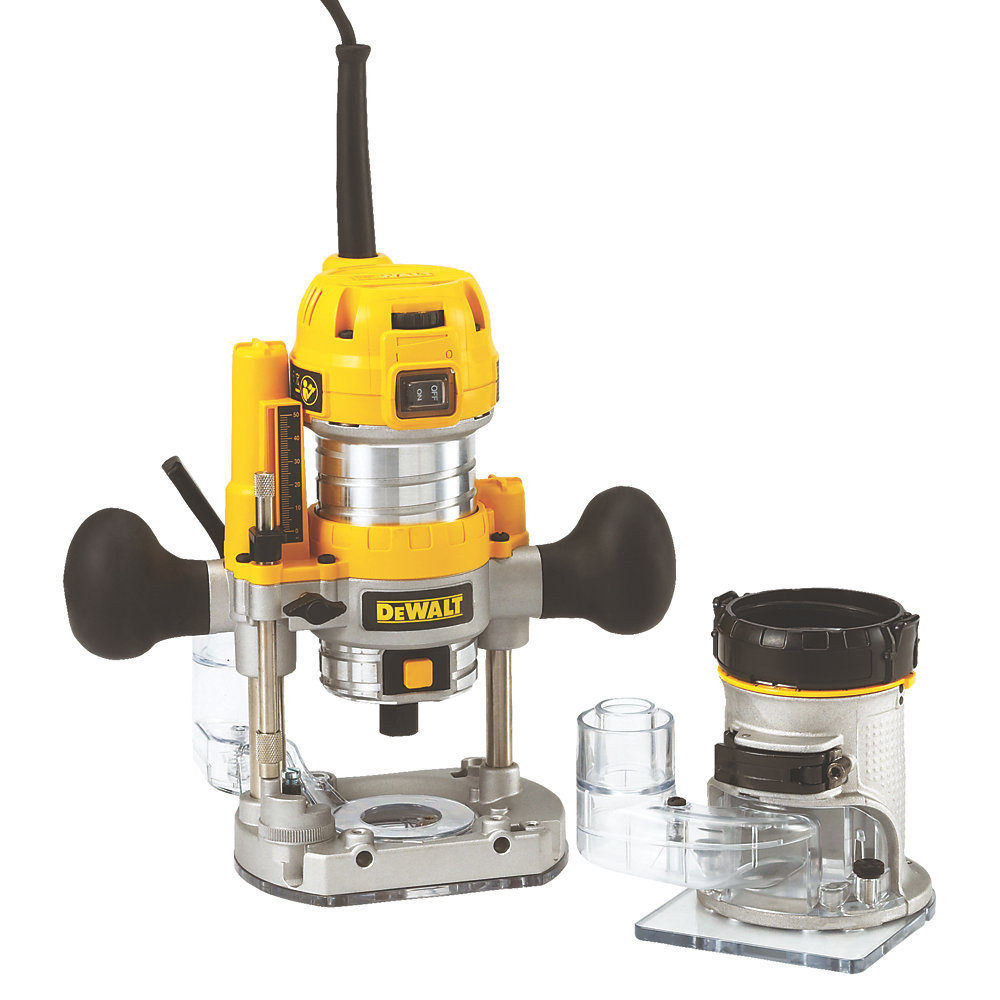 DEWALT Router Fixed/Plunge Base Kit, Variable Speed, 12-Amp, 2-1/4-HP  (DW618PK)